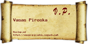 Vasas Piroska névjegykártya